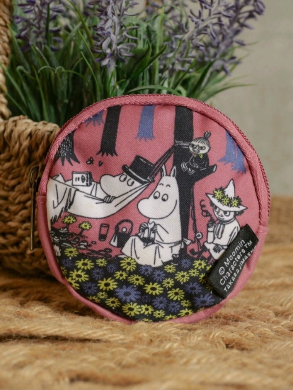 Moomin Characters Coin Purse Wallet Zipped Pouch, New Without Tag, Snufkin